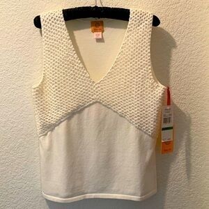 Ruby Rd large beaded sweater tank top
